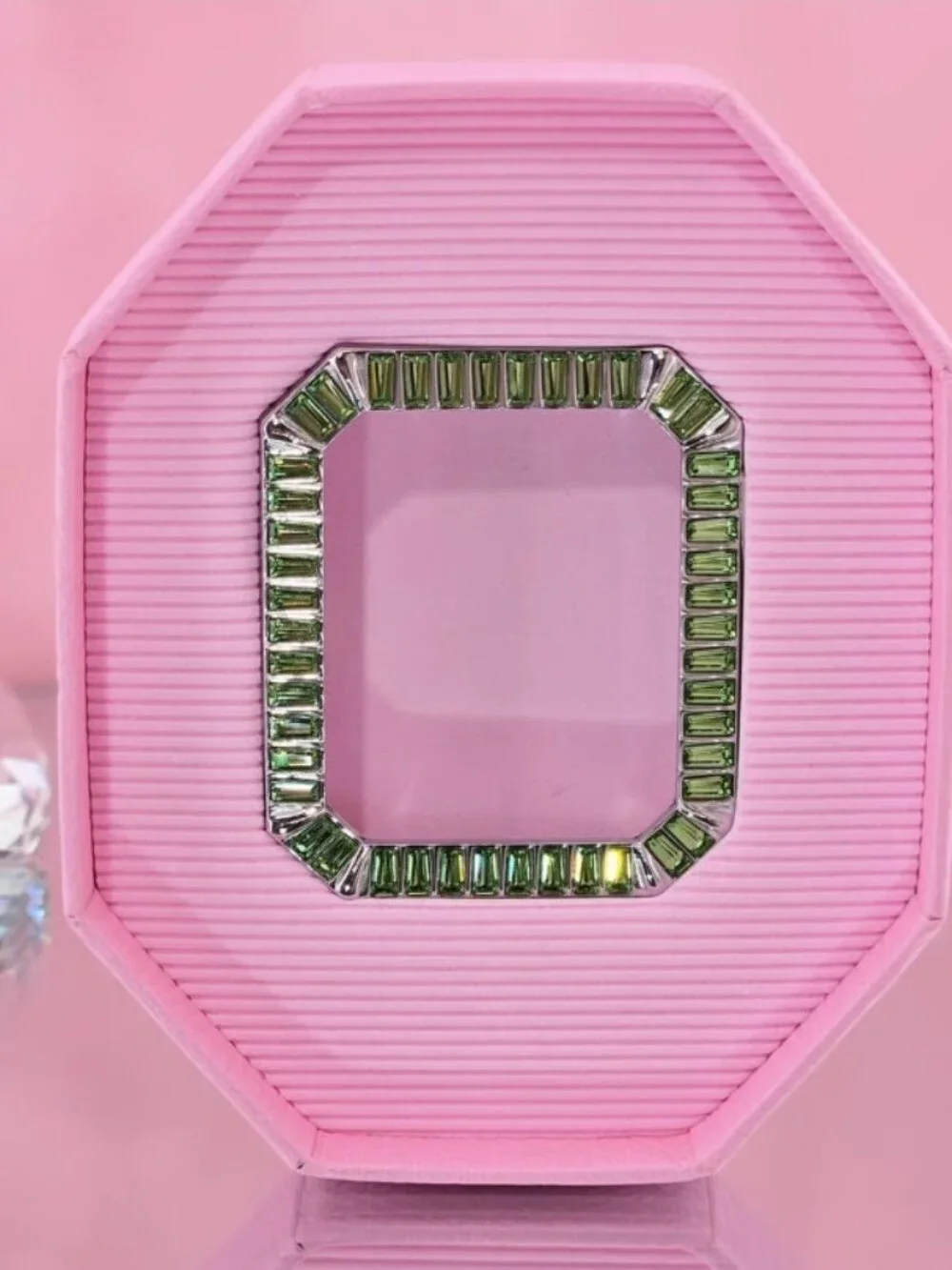 NWT Swarovski Millenia Apple Watch Cover with Green Swarovski Crystals